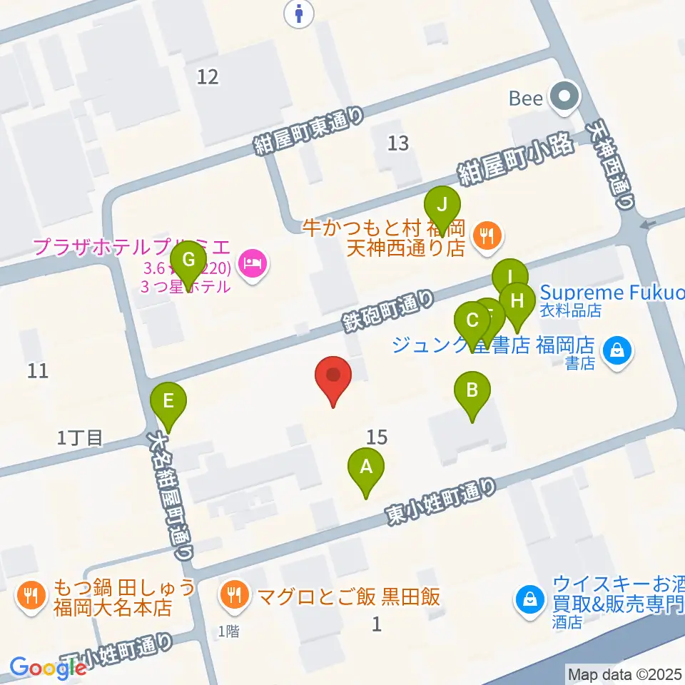 チクロマーケット周辺のカフェ一覧地図