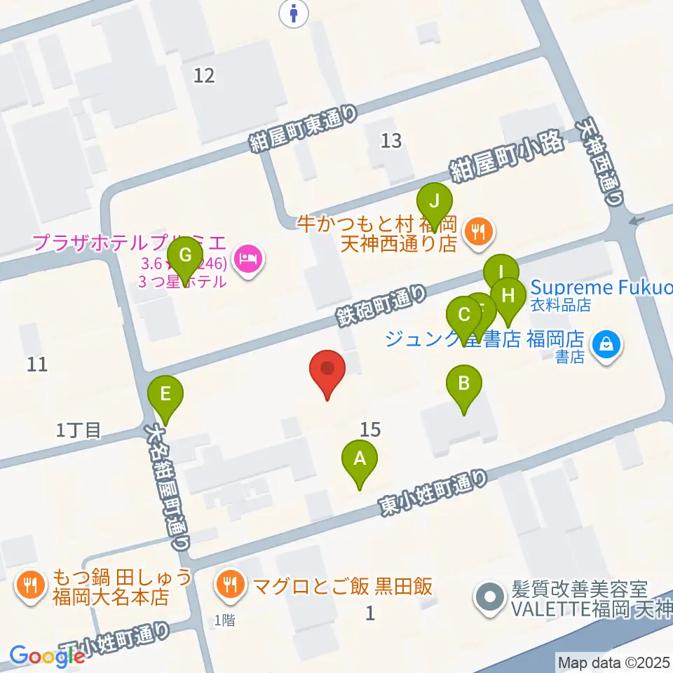 チクロマーケット周辺のカフェ一覧地図