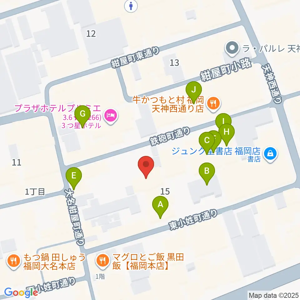 チクロマーケット周辺のカフェ一覧地図
