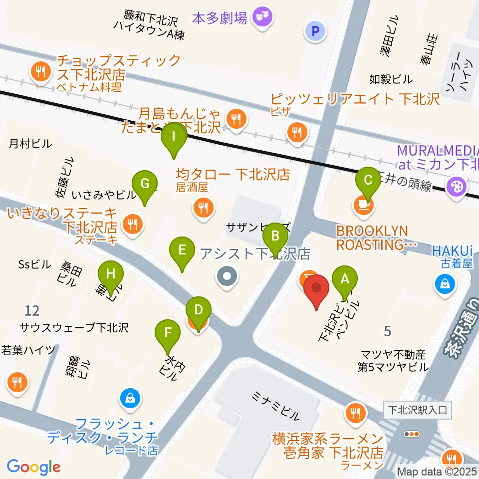 下北沢CLUB Que周辺のカフェ一覧地図