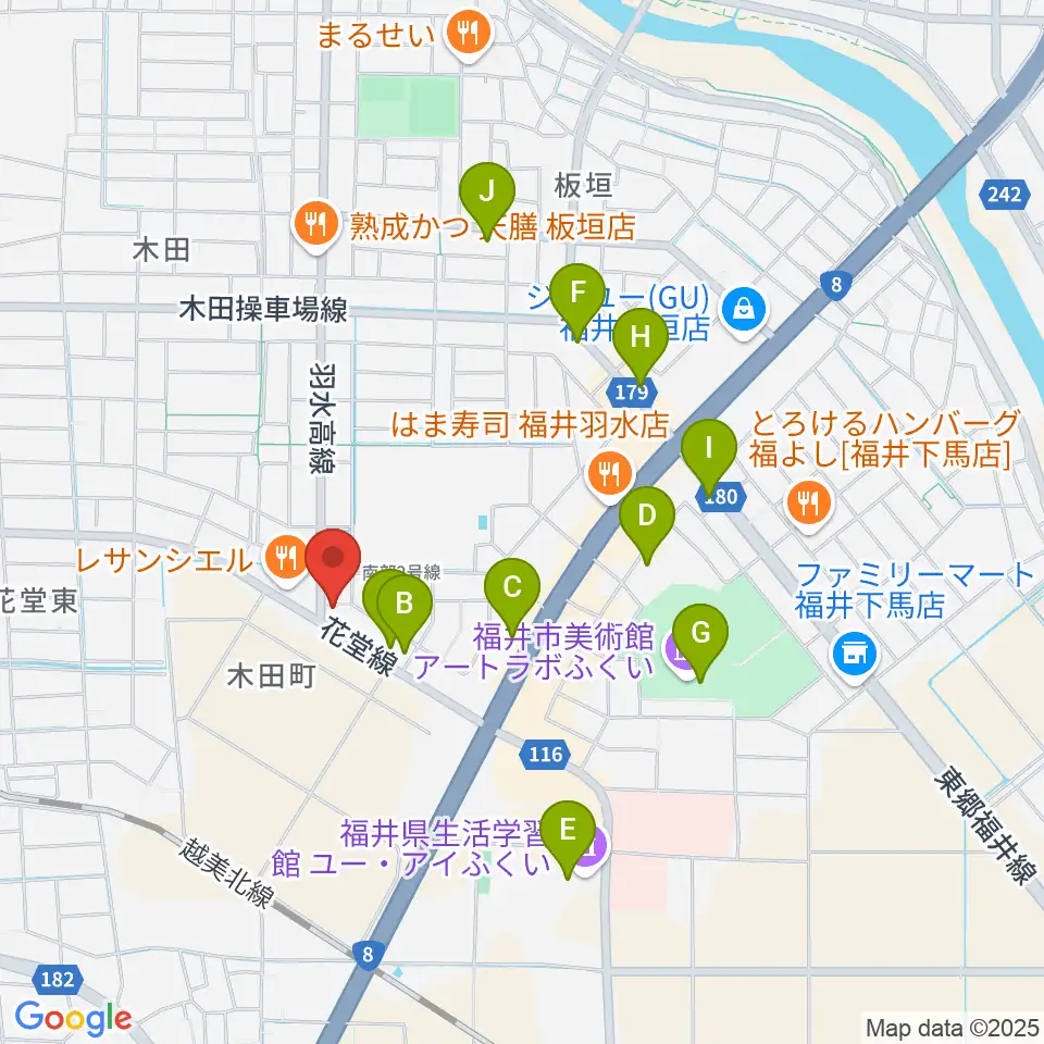 フラミンゴレコーズ周辺のカフェ一覧地図
