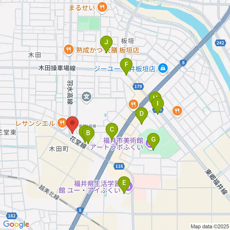 フラミンゴレコーズ周辺のカフェ一覧地図