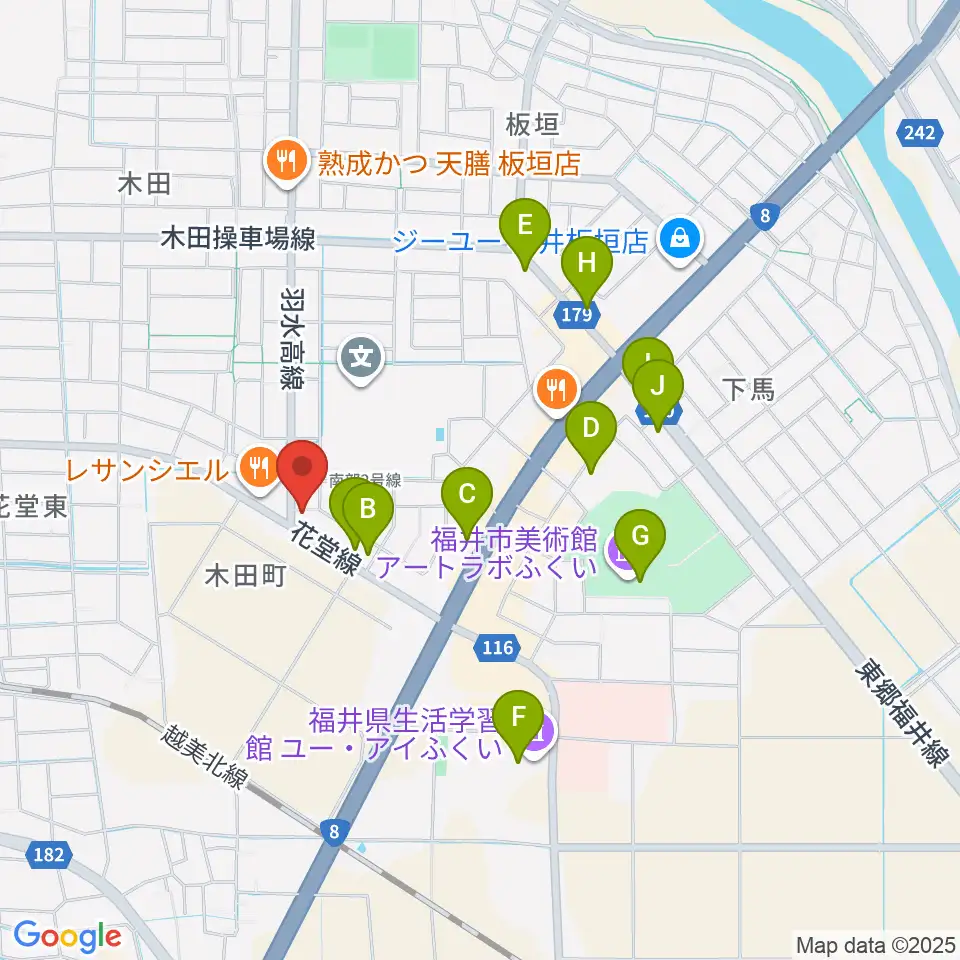 フラミンゴレコーズ周辺のカフェ一覧地図