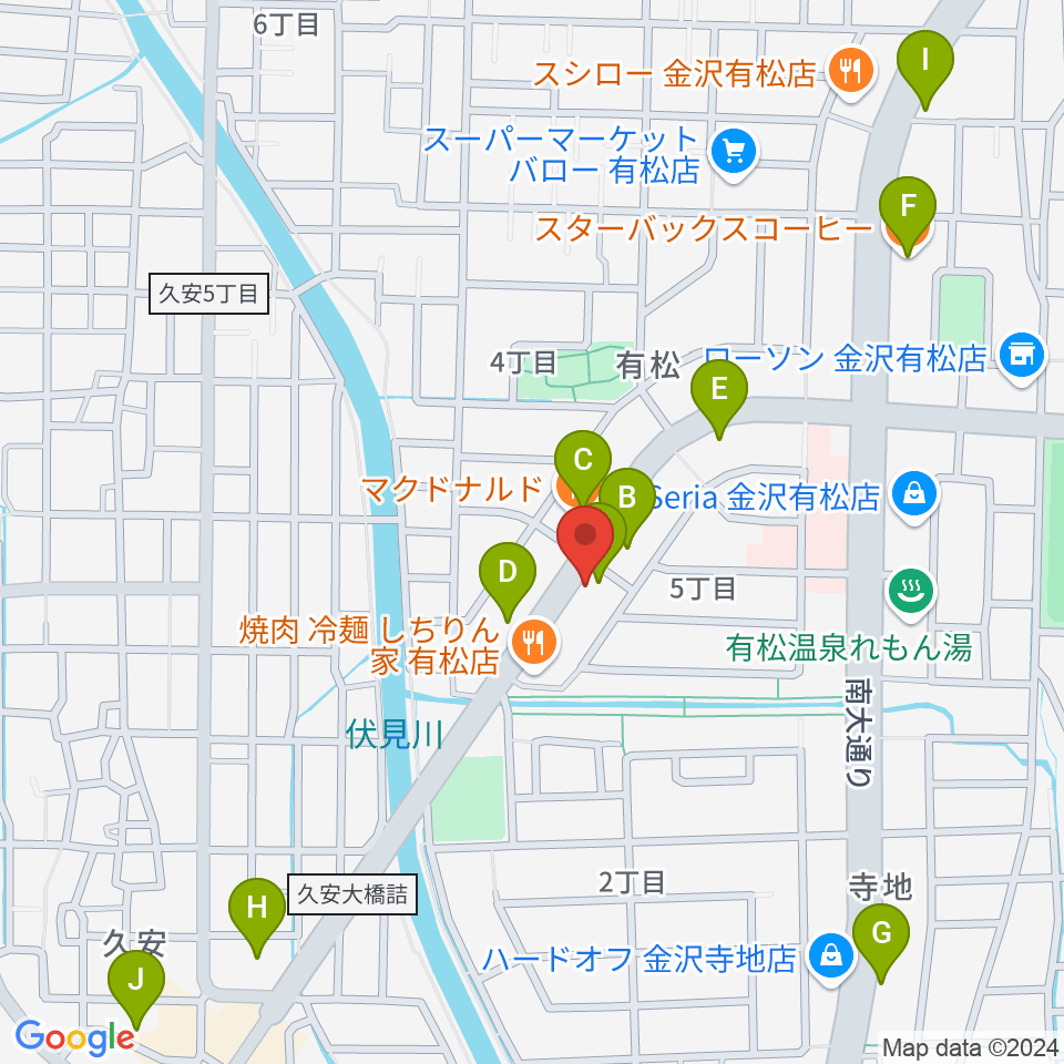 エブリデイ・レコード周辺のカフェ一覧地図