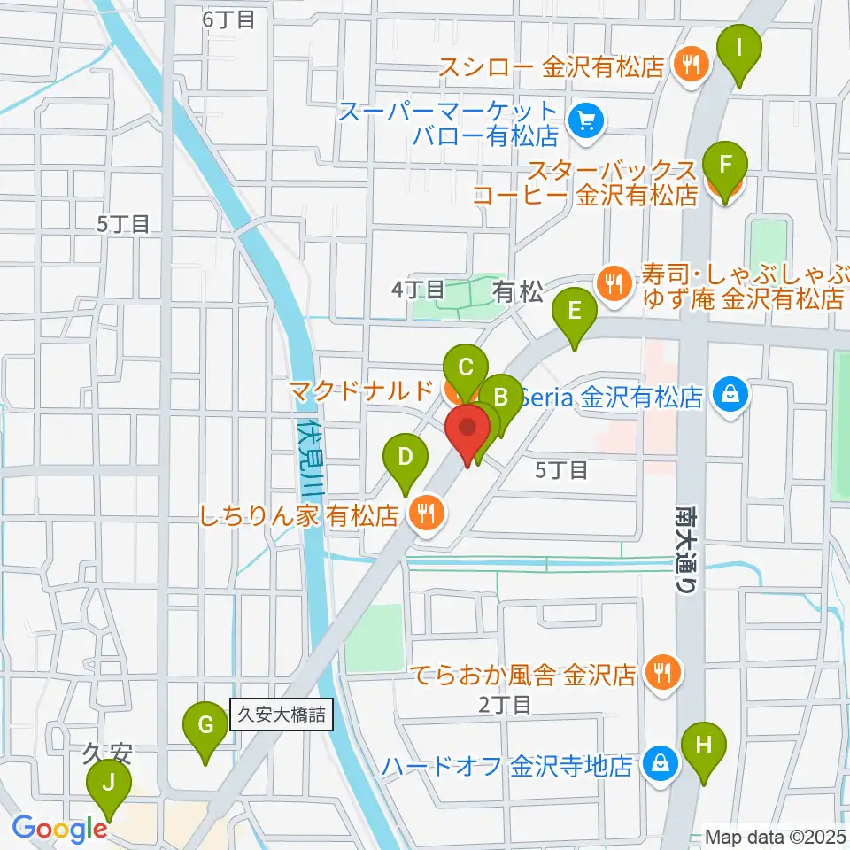 エブリデイ・レコード周辺のカフェ一覧地図