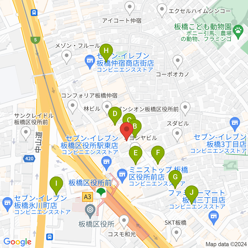 ドリームズカフェ周辺のカフェ一覧地図