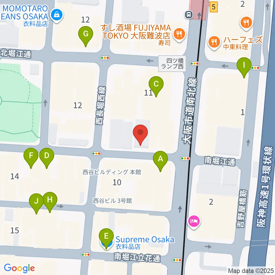 FLAKE RECORDS周辺のカフェ一覧地図