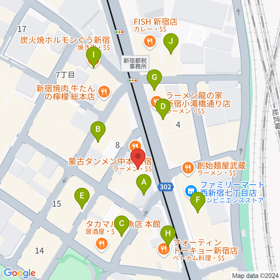 レッドリングレコード周辺のカフェ一覧地図