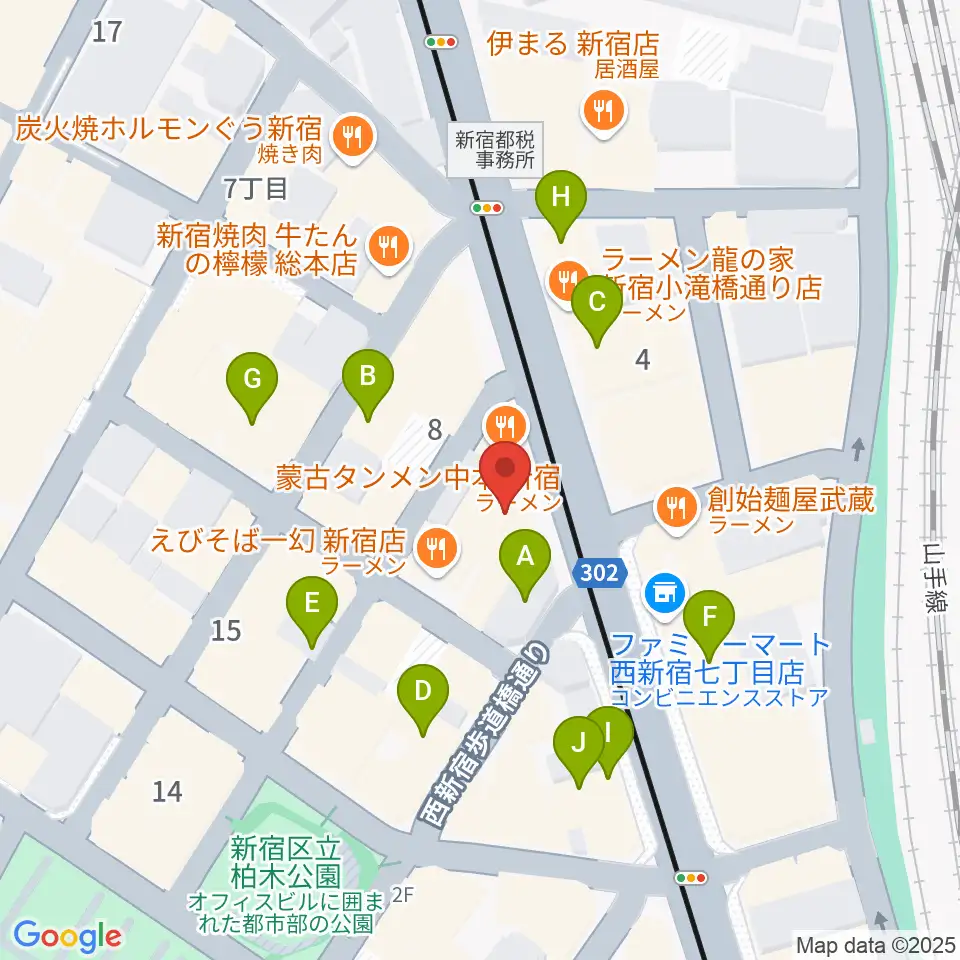 レッドリングレコード周辺のカフェ一覧地図