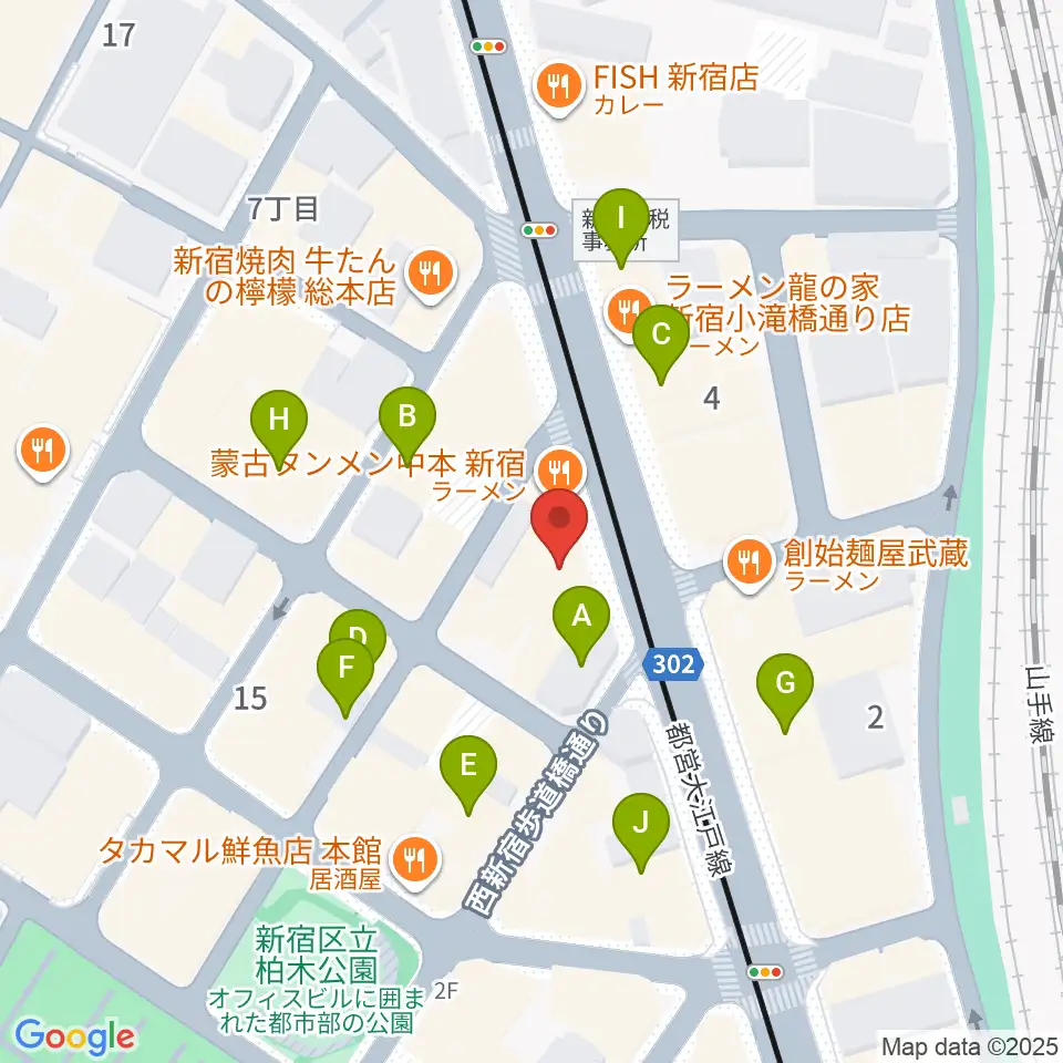 レッドリングレコード周辺のカフェ一覧地図
