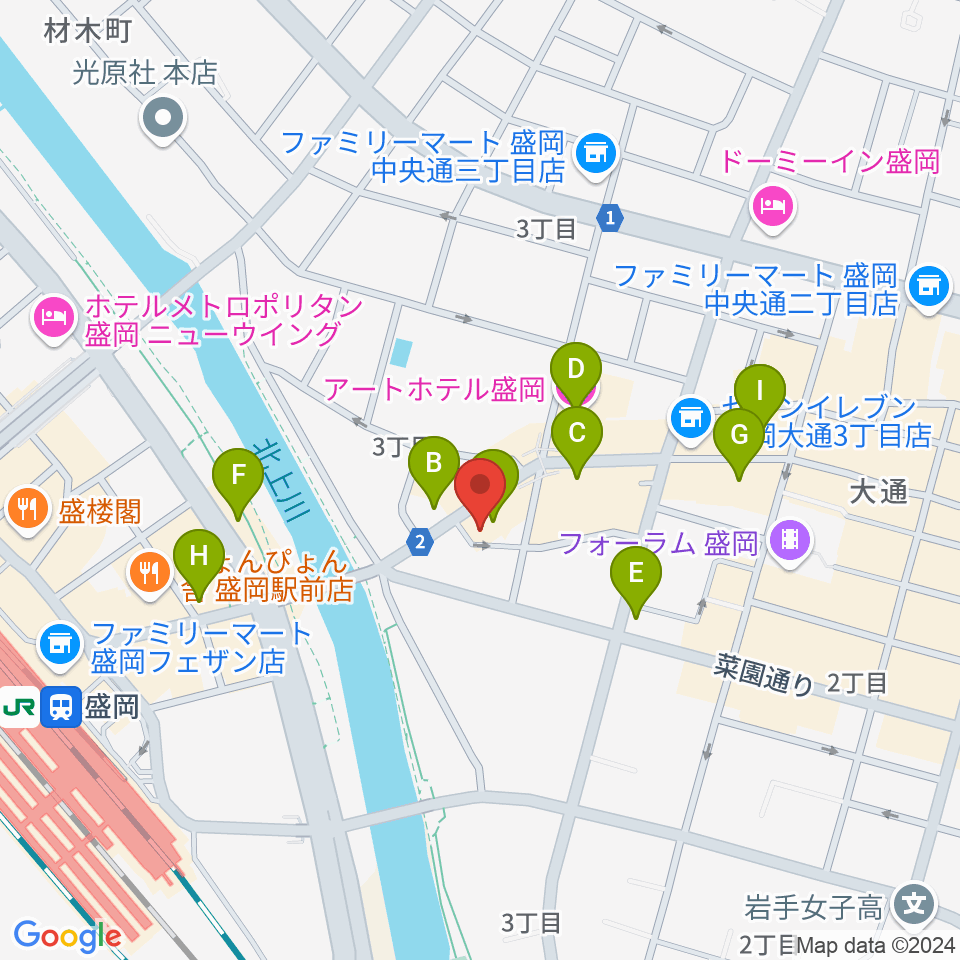 Knowledge Records周辺のカフェ一覧地図