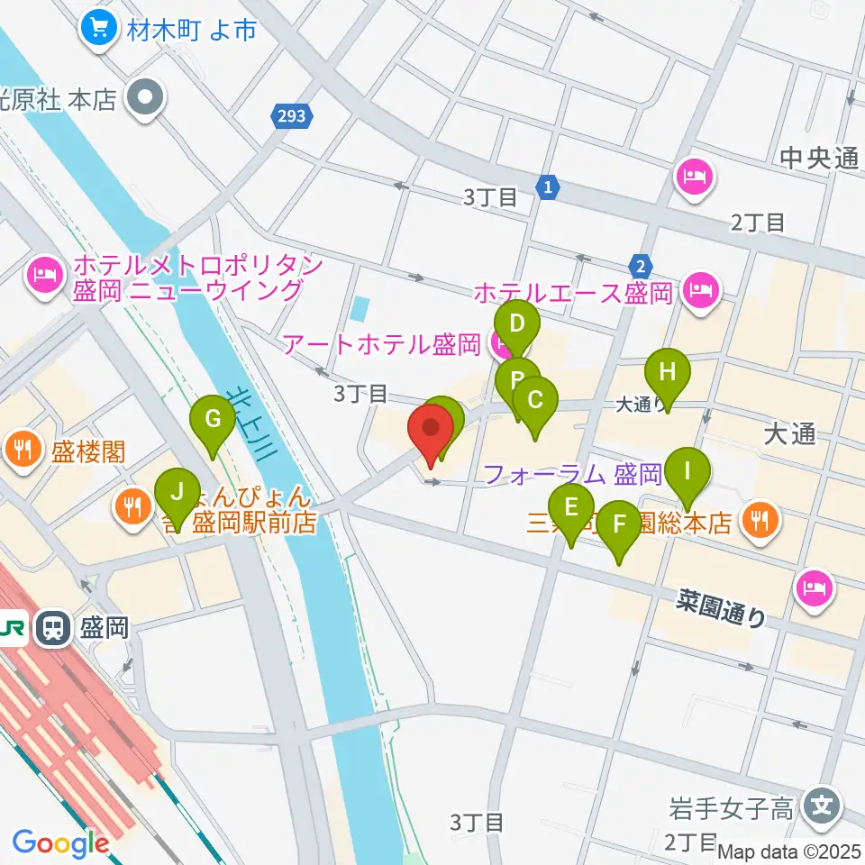Knowledge Records周辺のカフェ一覧地図