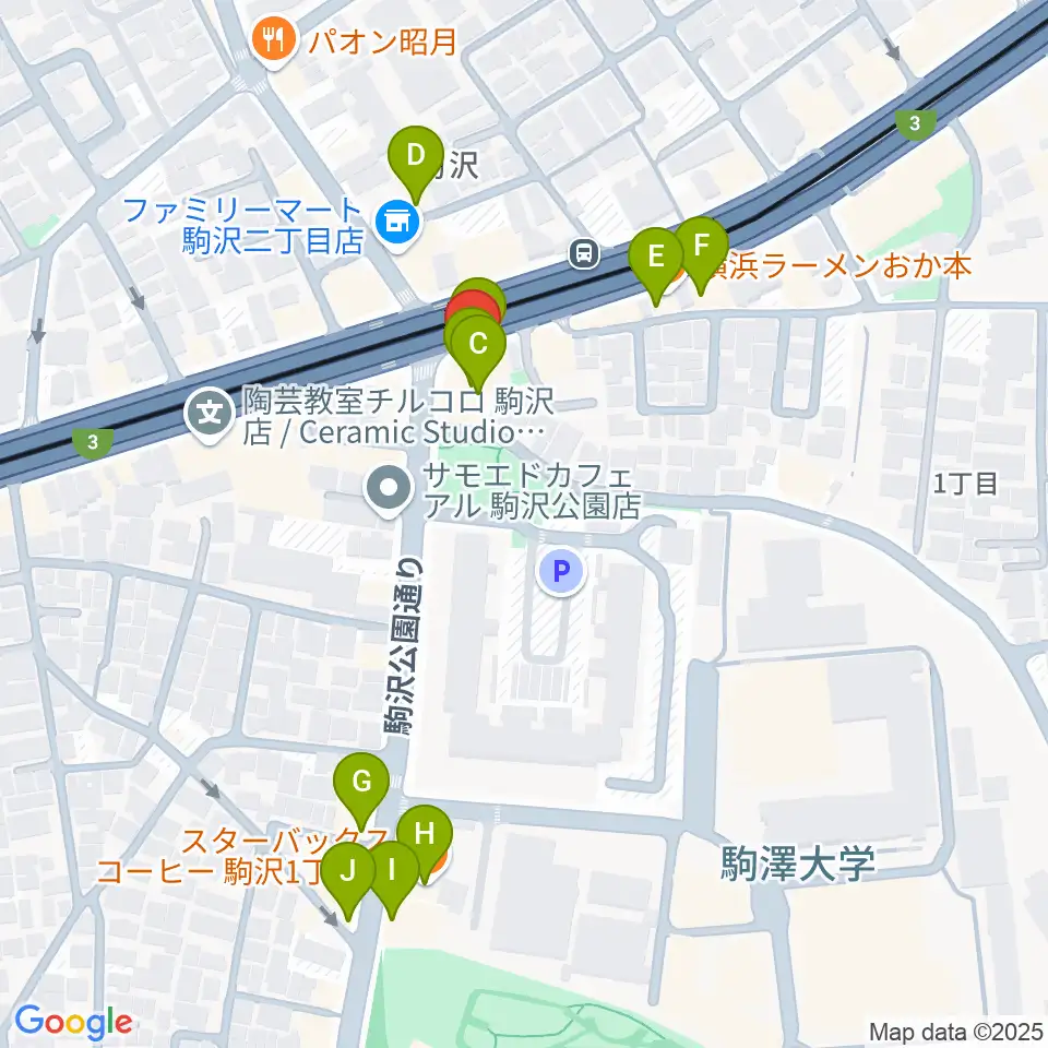 STUDIO ARNEST周辺のカフェ一覧地図