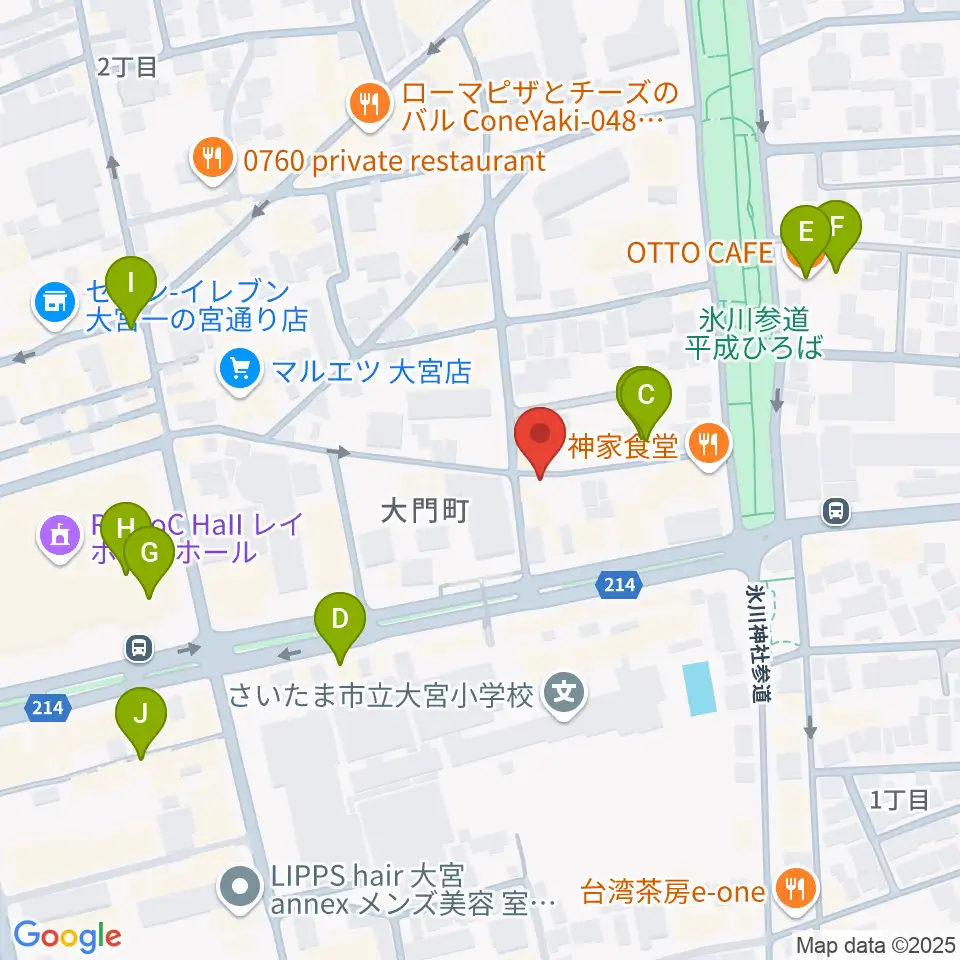 レコード屋グリグリ周辺のカフェ一覧地図