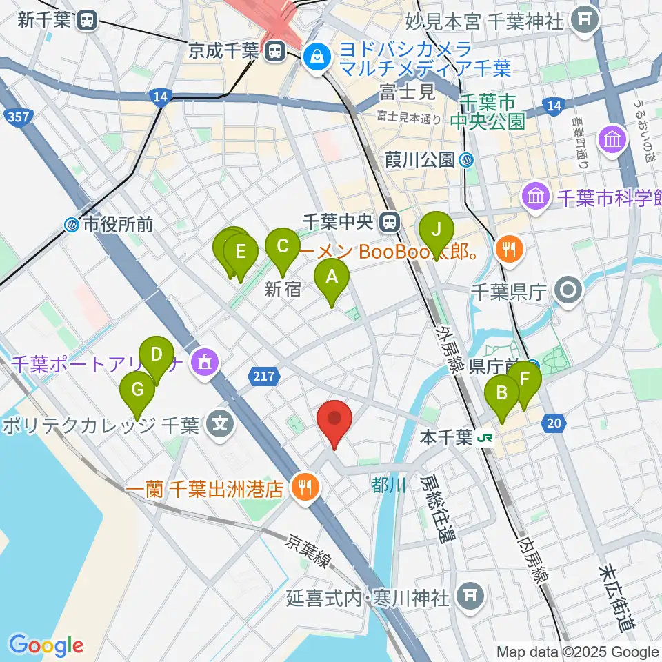DROPS RECORD周辺のカフェ一覧地図