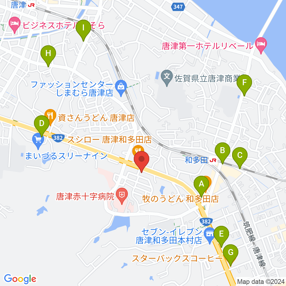 OLENGE周辺のカフェ一覧地図