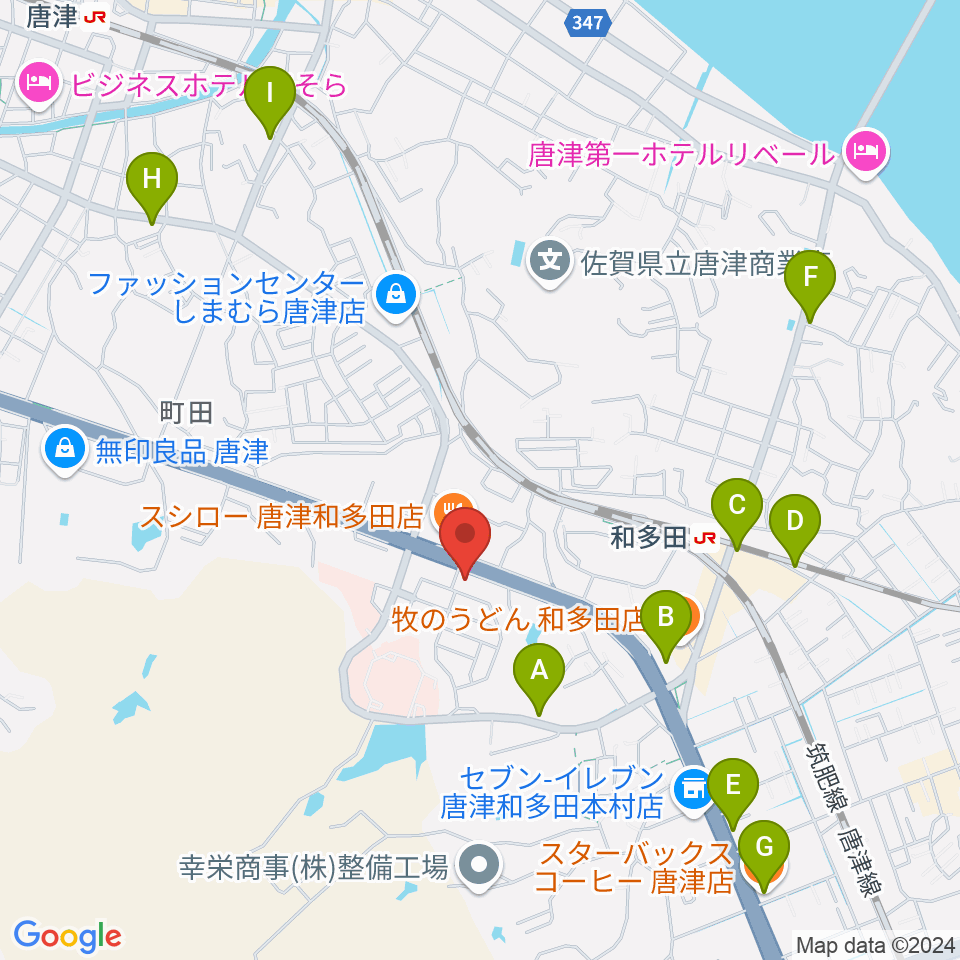 OLENGE周辺のカフェ一覧地図