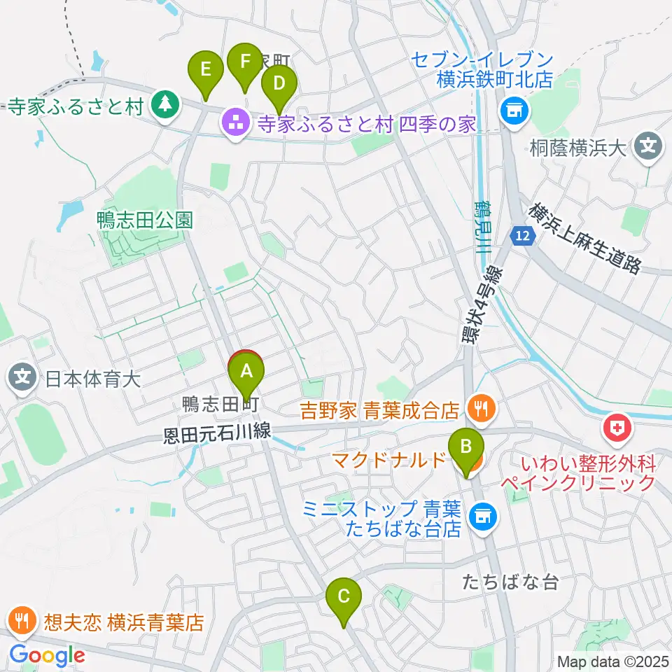 中古レコードのタチバナ周辺のカフェ一覧地図