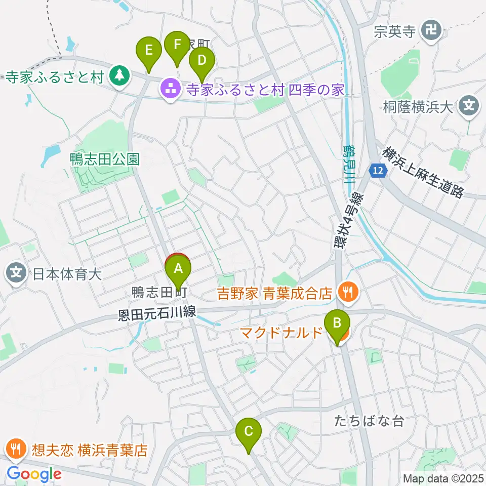 中古レコードのタチバナ周辺のカフェ一覧地図