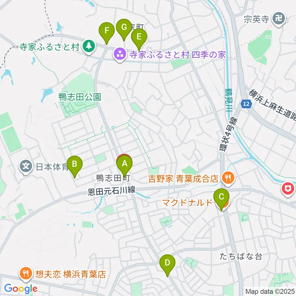 中古レコードのタチバナ周辺のカフェ一覧地図