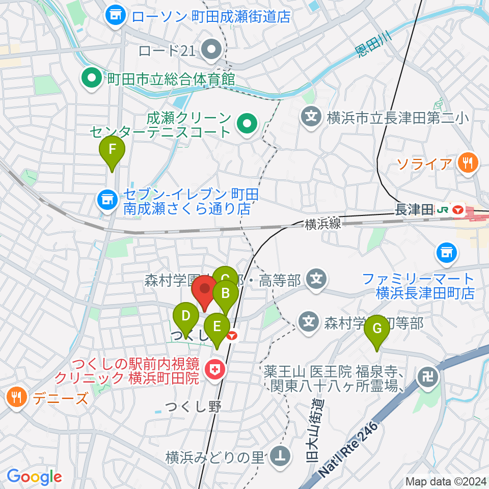 つくし野GOOD NEWS周辺のカフェ一覧地図