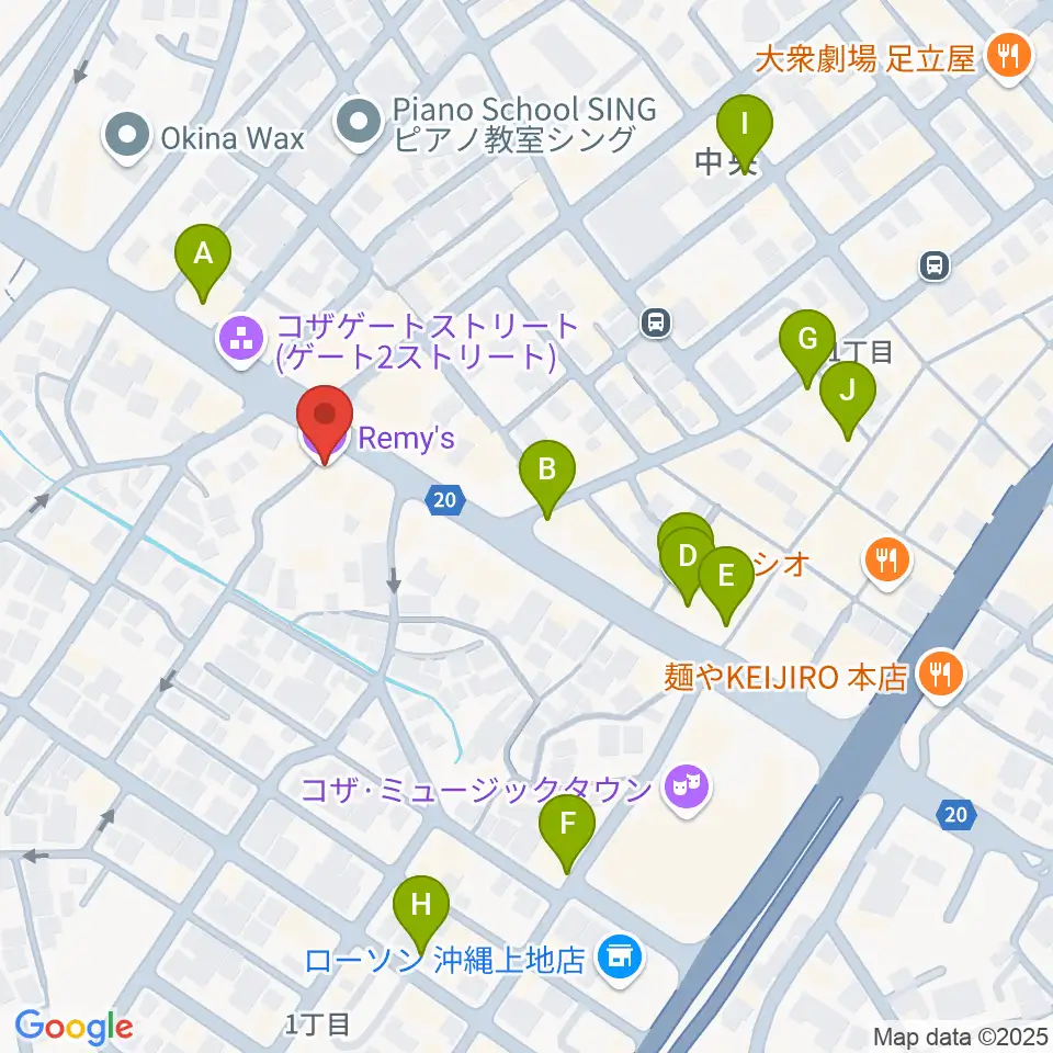 Remy's周辺のカフェ一覧地図