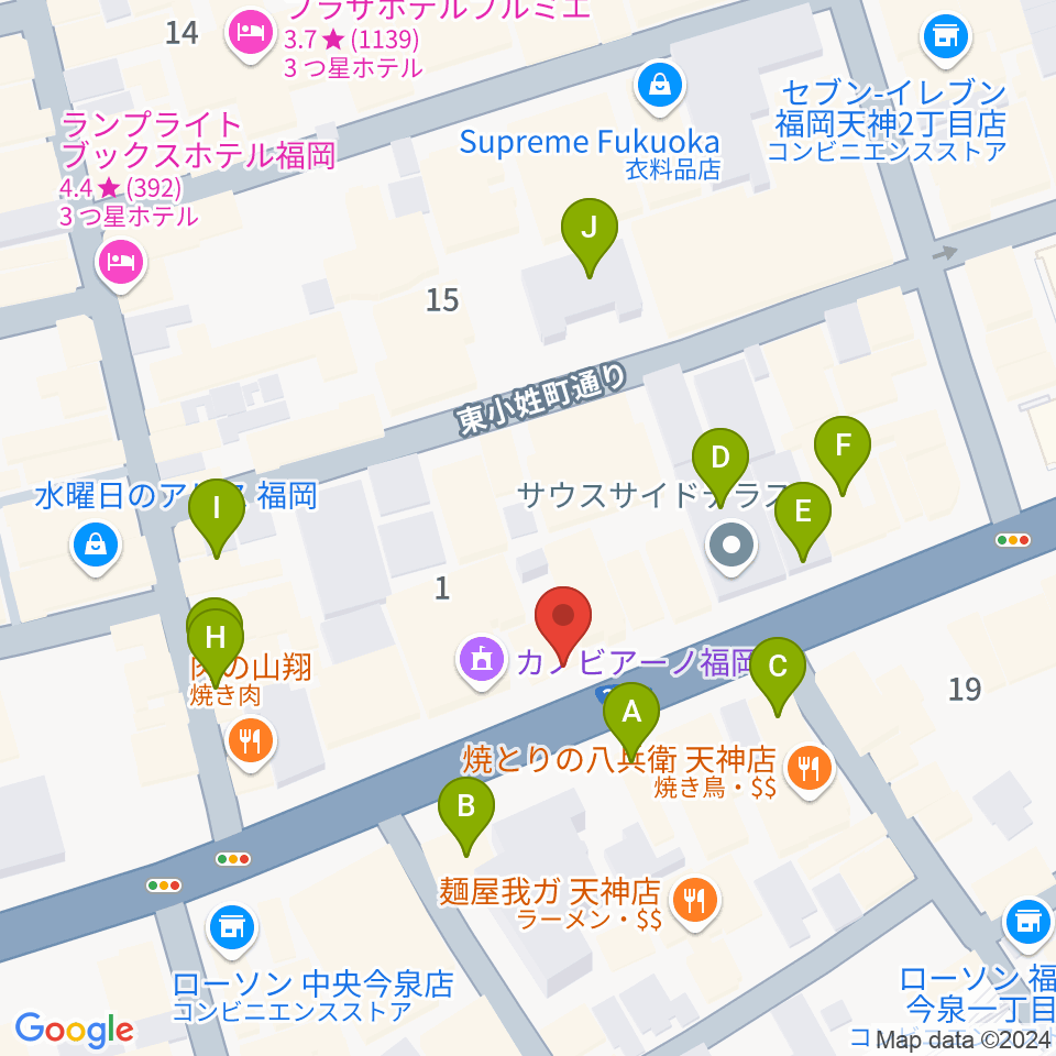 Jazz Club KINGFISH周辺のカフェ一覧地図