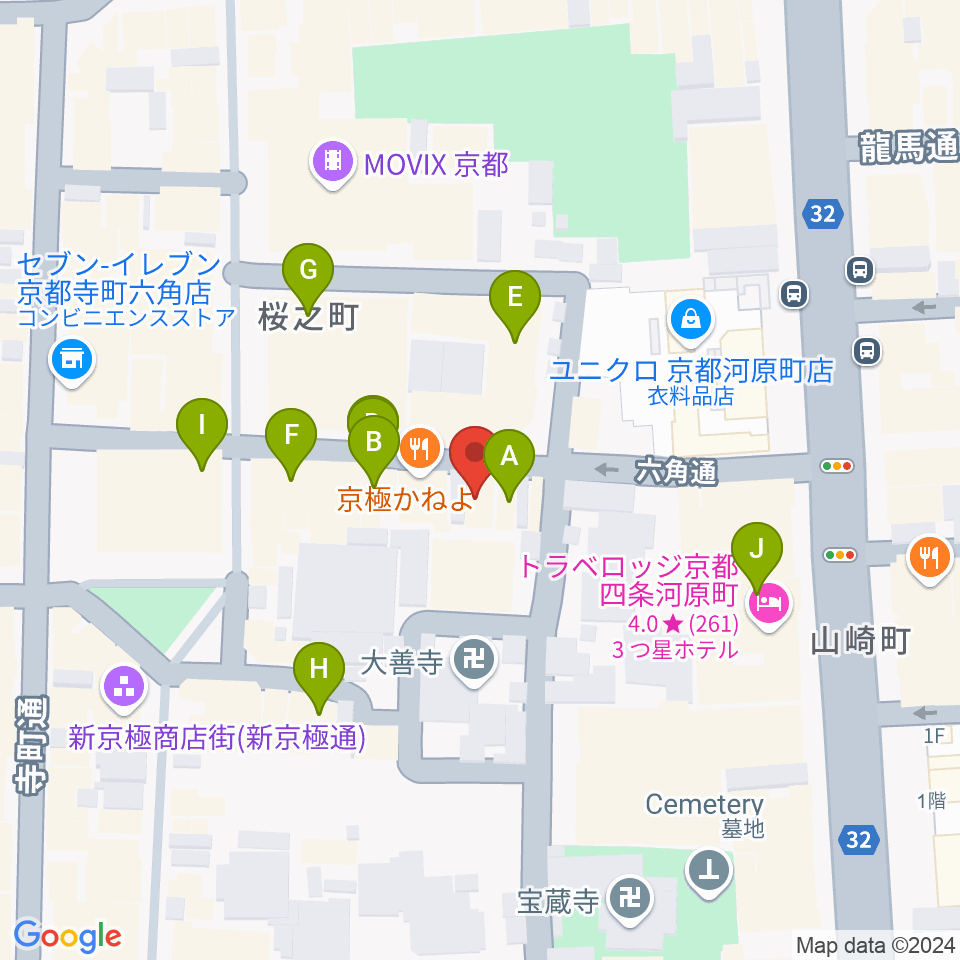 トラドラレコード周辺のカフェ一覧地図