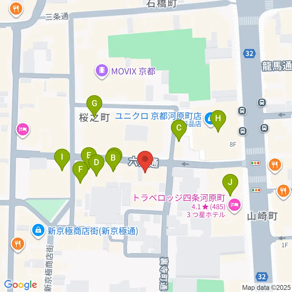 トラドラレコード周辺のカフェ一覧地図