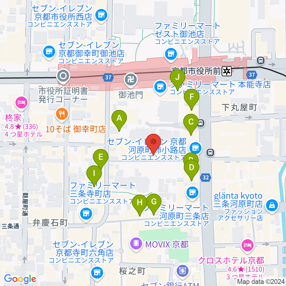 VINYL7 RECORDS周辺のカフェ一覧地図