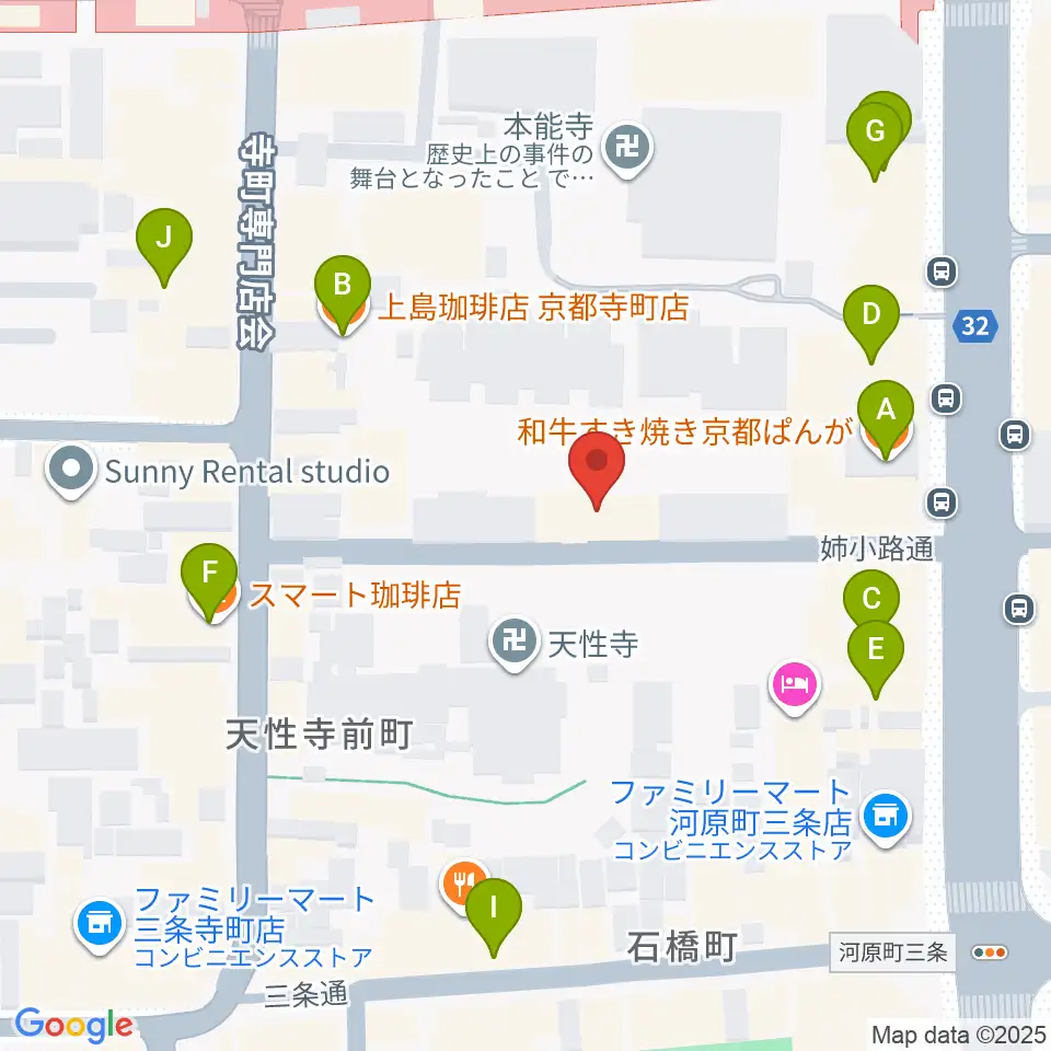 VINYL7 RECORDS周辺のカフェ一覧地図