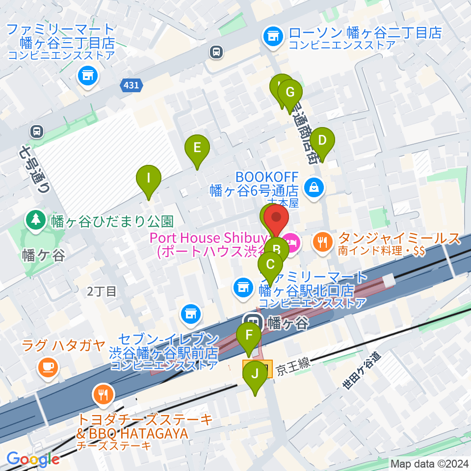 幡ヶ谷フォレストリミット周辺のカフェ一覧地図