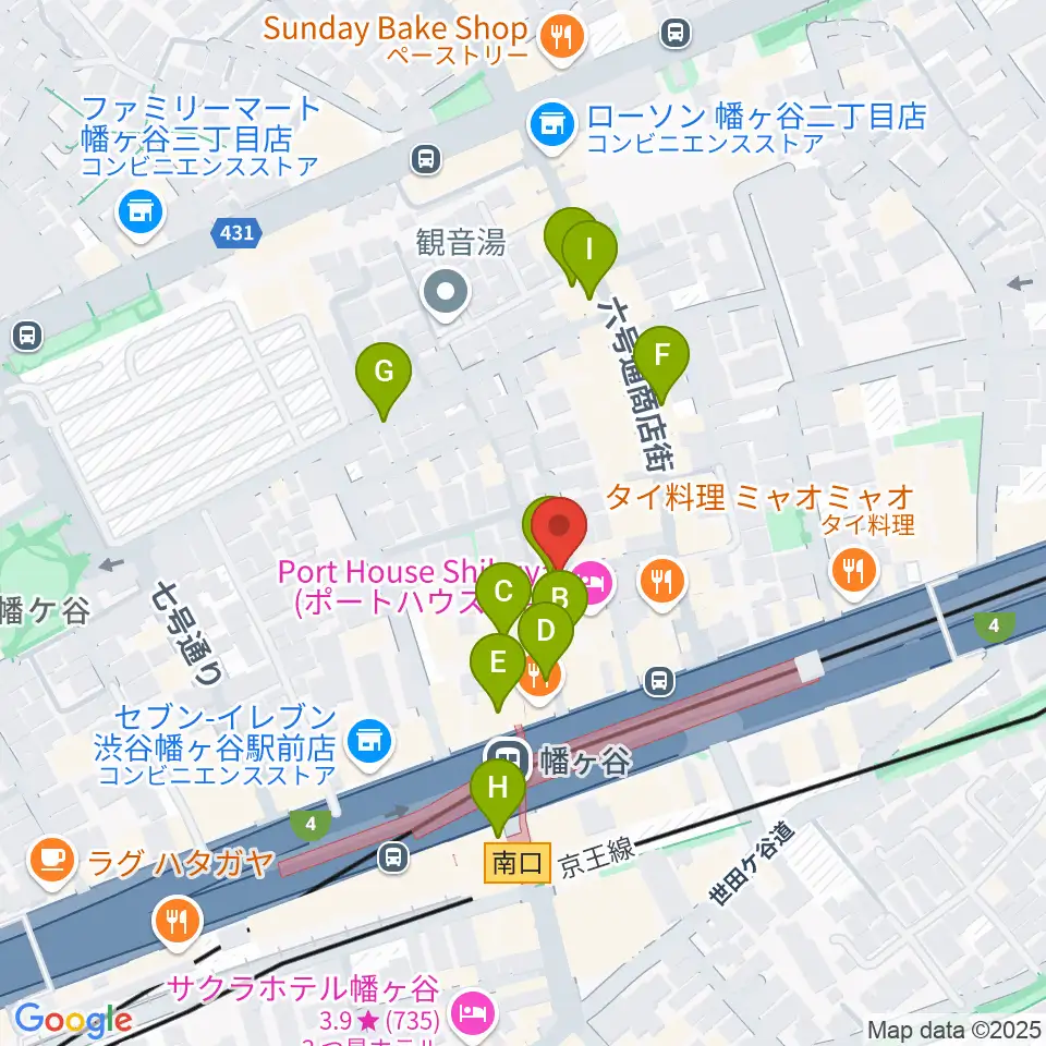 幡ヶ谷フォレストリミット周辺のカフェ一覧地図