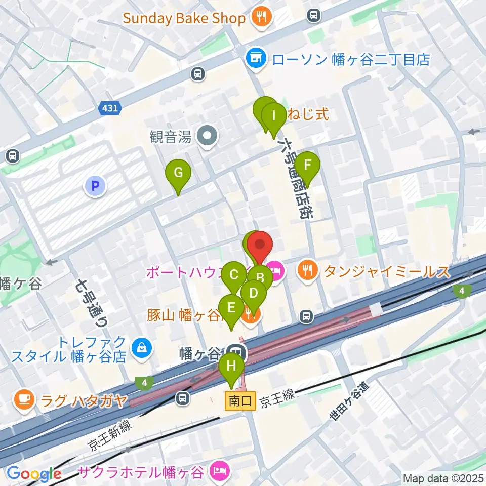 幡ヶ谷フォレストリミット周辺のカフェ一覧地図
