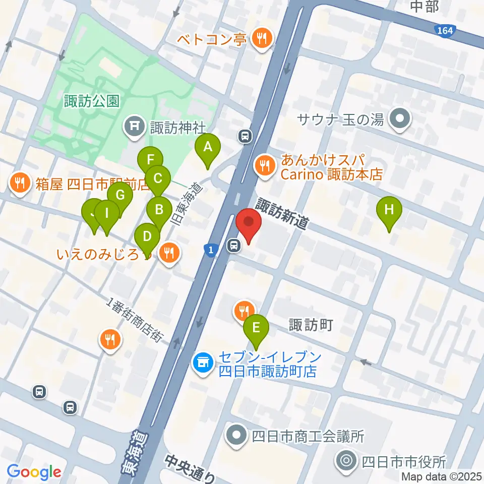 ルークレコーズ周辺のカフェ一覧地図