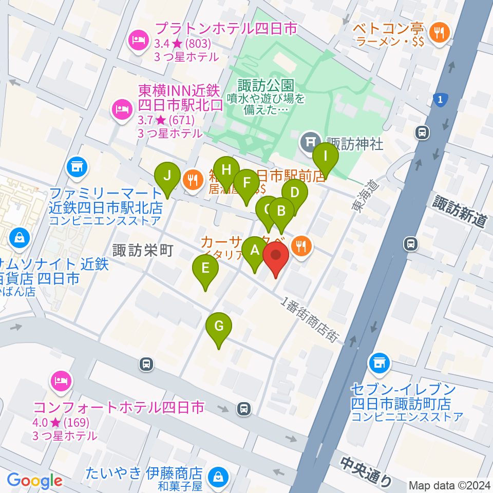 ラストワルツ周辺のカフェ一覧地図