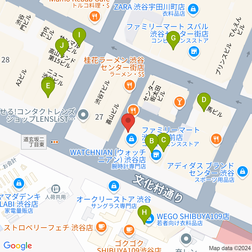 discland JARO周辺のカフェ一覧地図