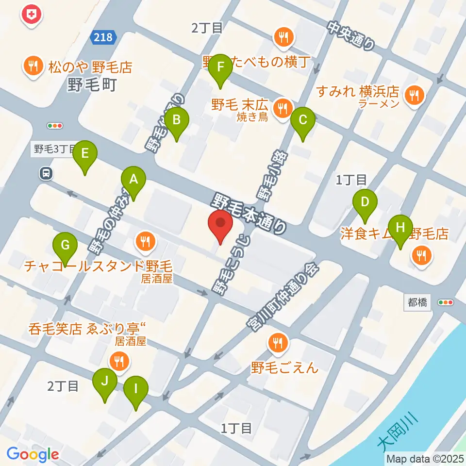 野毛ルタンペルデュ周辺のカフェ一覧地図