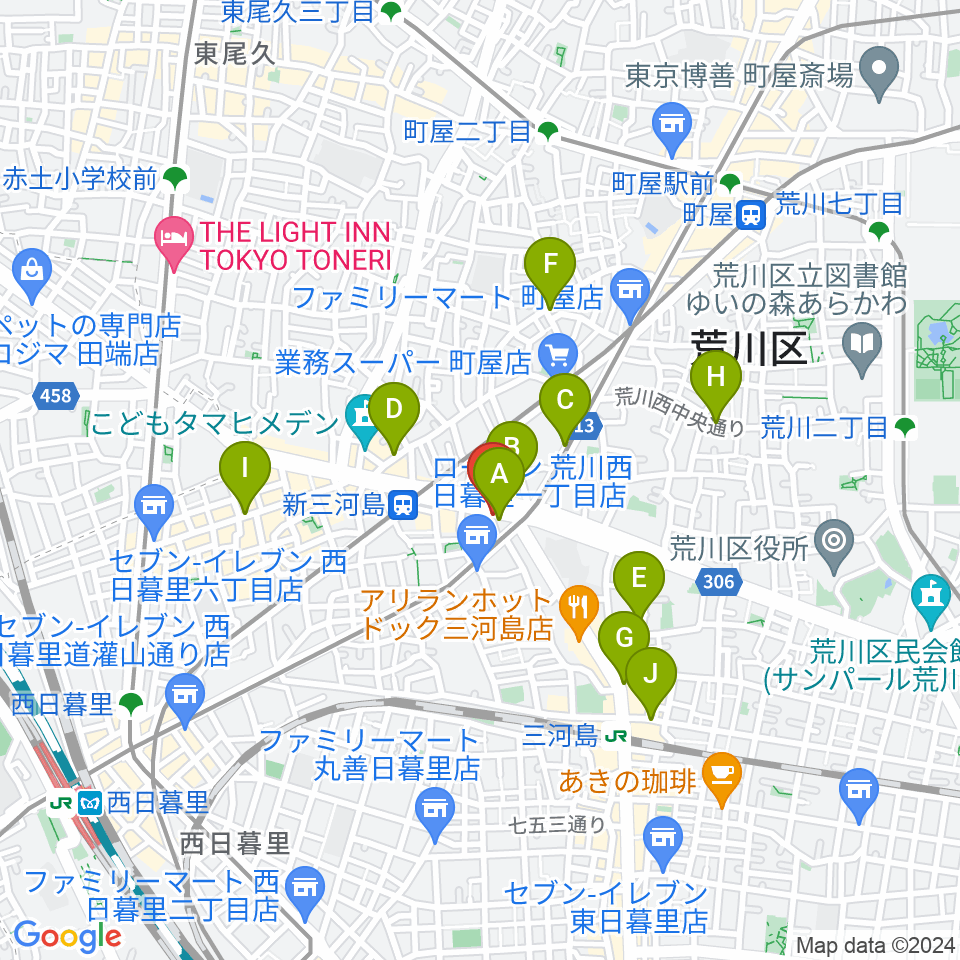 キーノート・シアター周辺のカフェ一覧地図