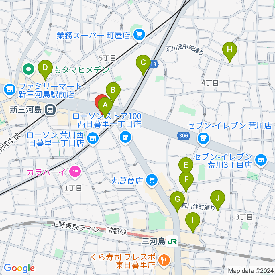 キーノート・シアター周辺のカフェ一覧地図