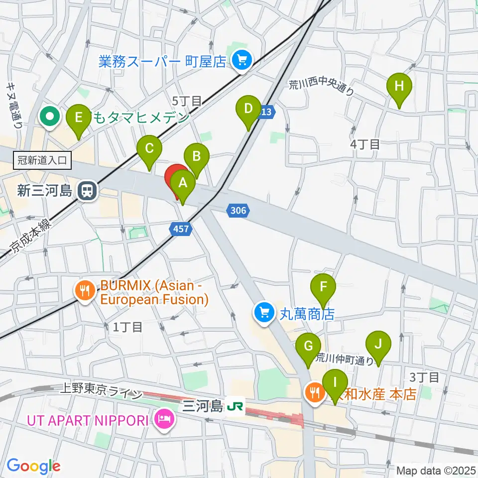 キーノート・シアター周辺のカフェ一覧地図