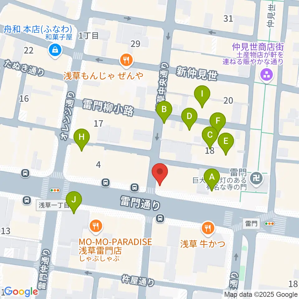 音のヨーロー堂周辺のカフェ一覧地図