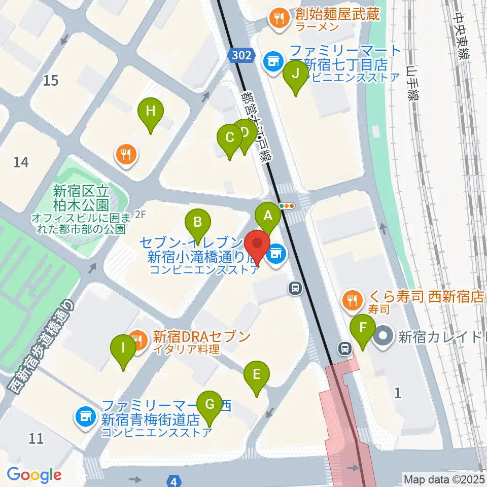 ビートコレクターズ周辺のカフェ一覧地図