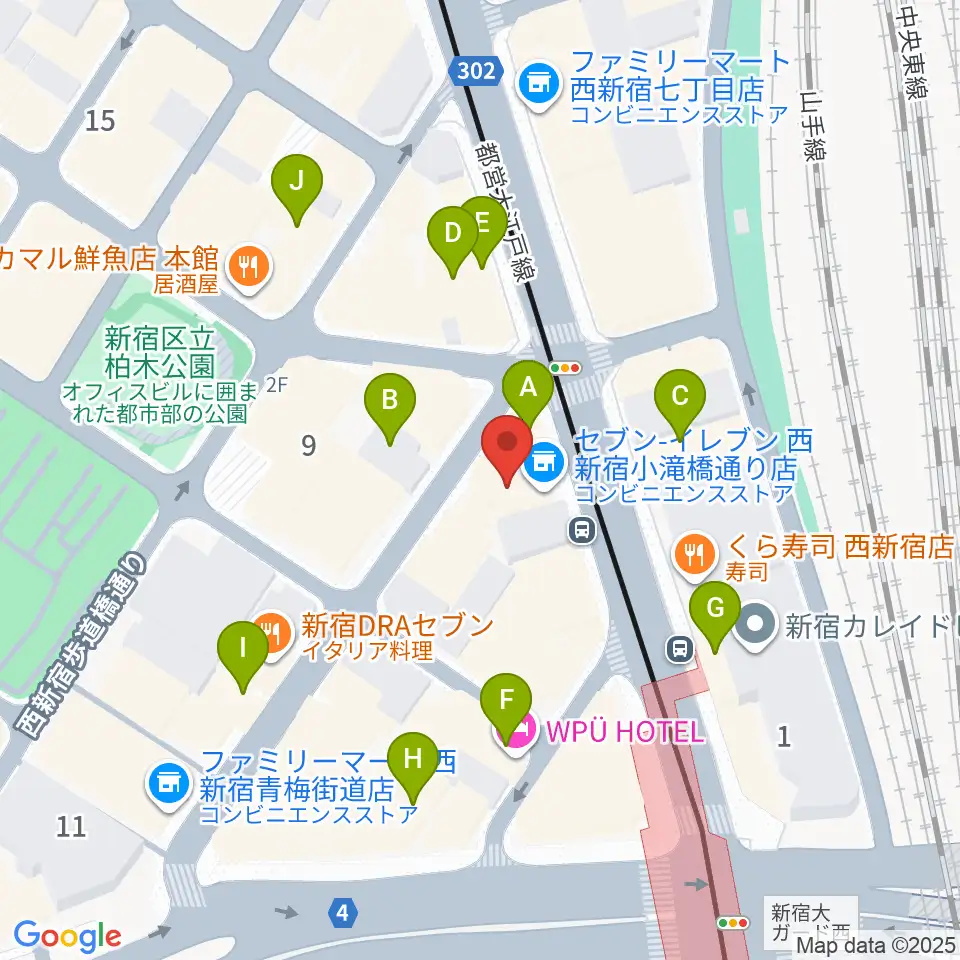 ビートコレクターズ周辺のカフェ一覧地図