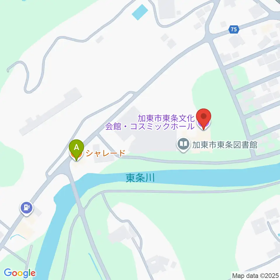 加東市東条文化会館コスミックホール周辺のカフェ一覧地図