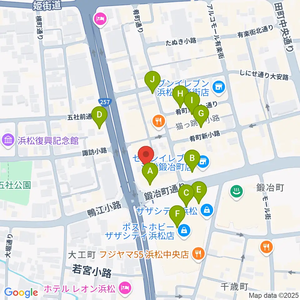 SOUL CLAP周辺のカフェ一覧地図