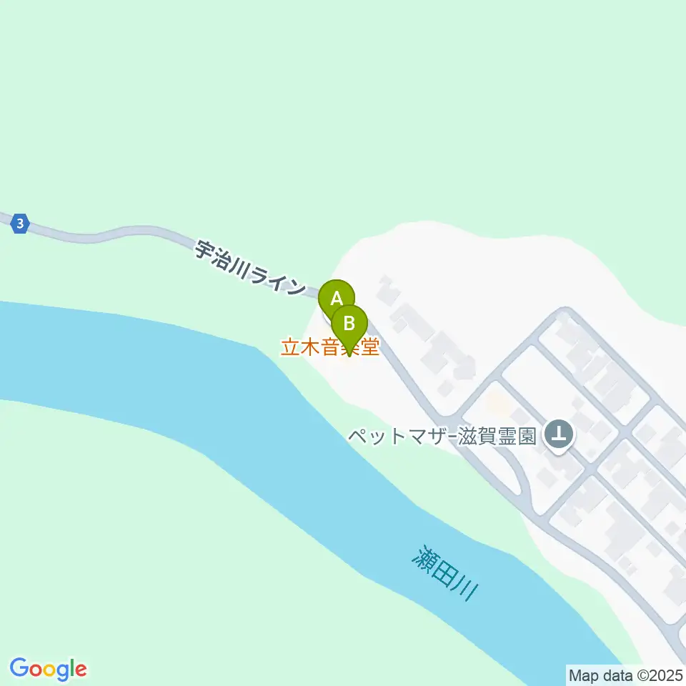 立木音楽堂周辺のカフェ一覧地図