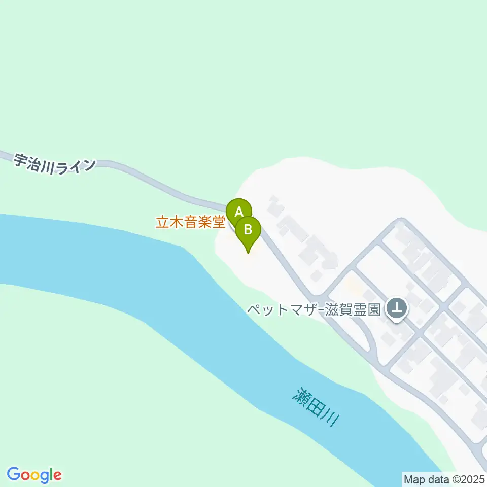 立木音楽堂周辺のカフェ一覧地図
