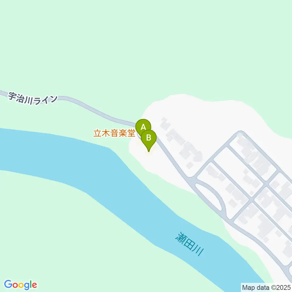 立木音楽堂周辺のカフェ一覧地図