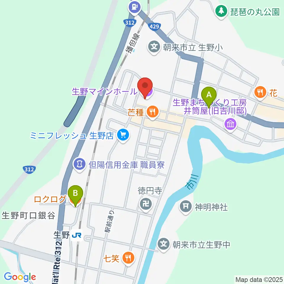 生野マインホール周辺のカフェ一覧地図